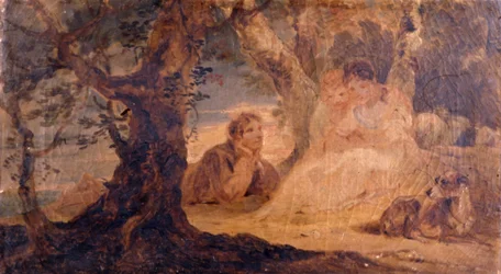 Figures dans un paysage